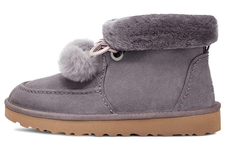 Угги женские UGG Kyrina Bow Pom, фиолетово-серый