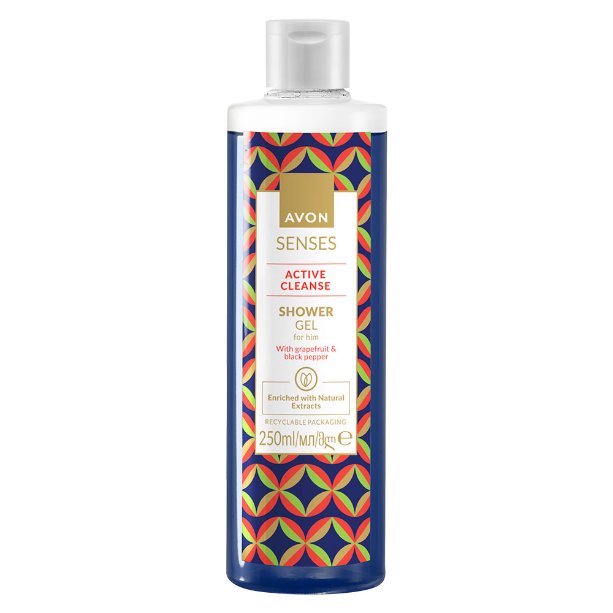 

Avon, Active Cleanse, гель для душа, грейпфрут и черный перец, 250 мл