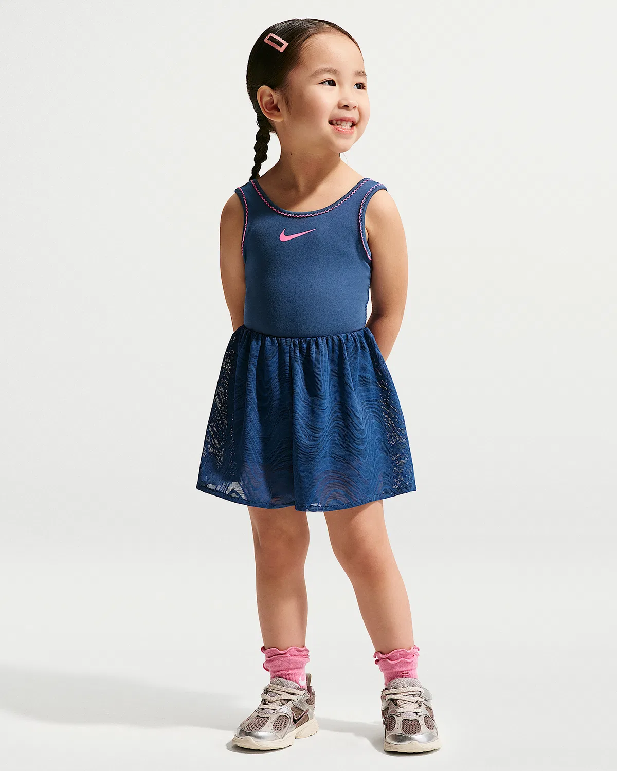 Детский комплект Nike Toddler Dri-FIT Easy Breezy Runsie, Mystic Navy