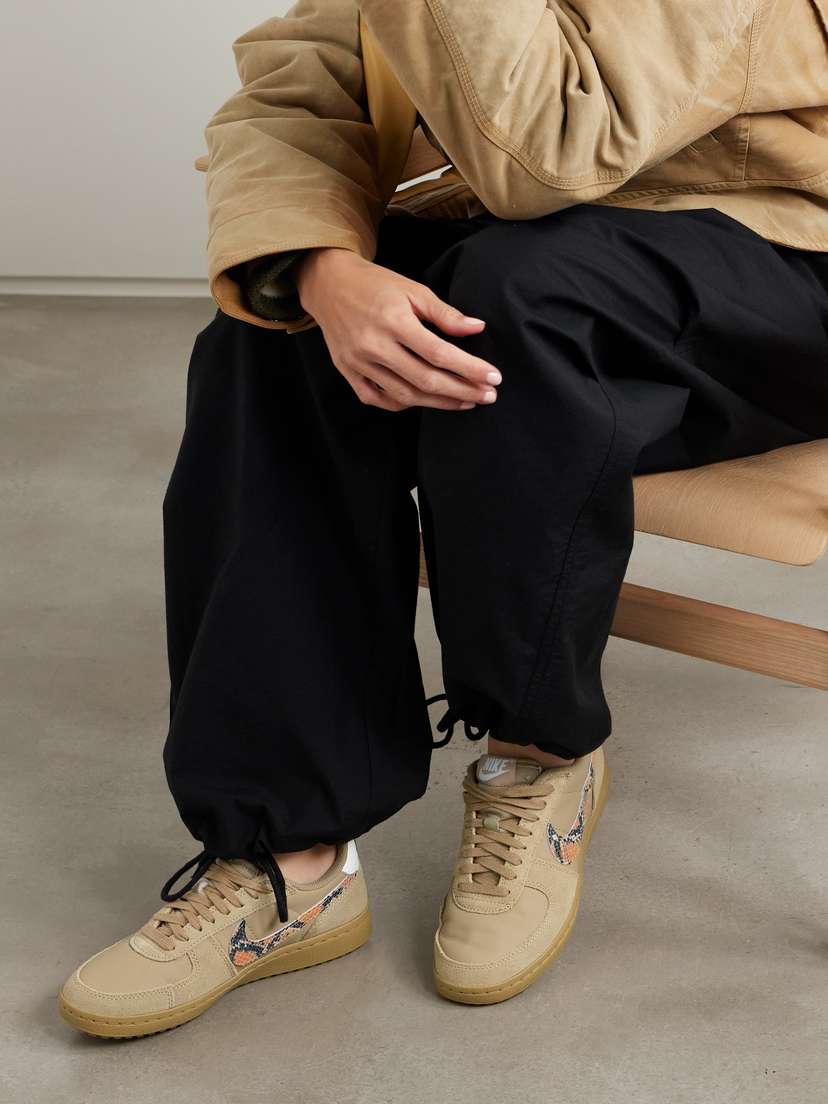 Кроссовки Field General из кожи и замши с эффектом змеи Nike, бежевый — фото 2