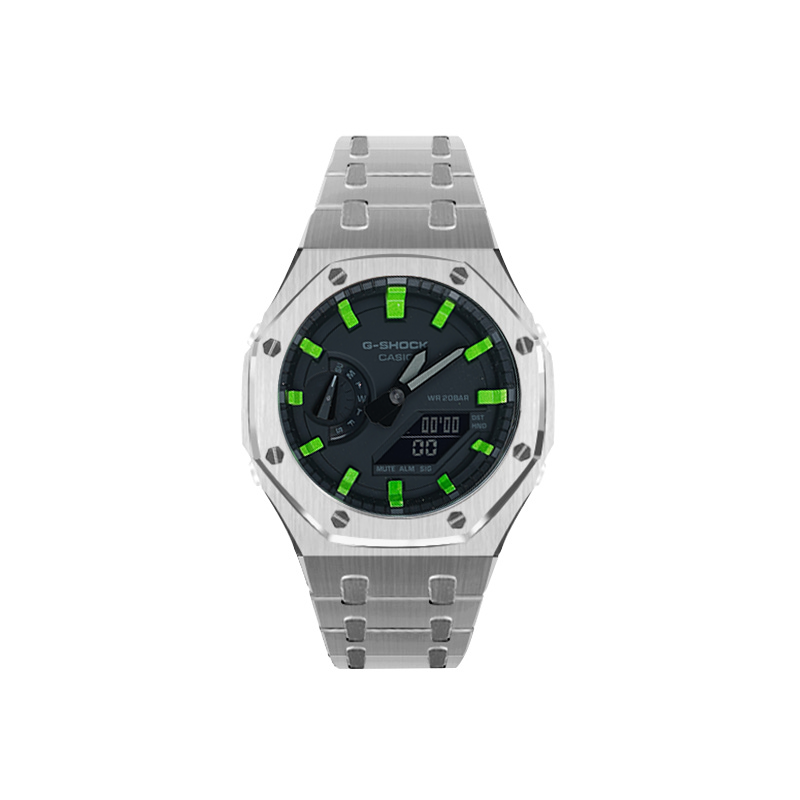 

CASIO Часы унисекс с двумя жидкокристаллическими/аналоговыми дисплеями, 48,5 мм, черные