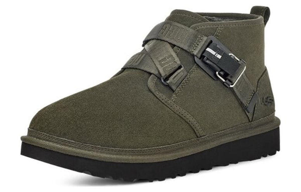 Зимние ботинки мужские Ugg с застежкой, зеленый — фото 4