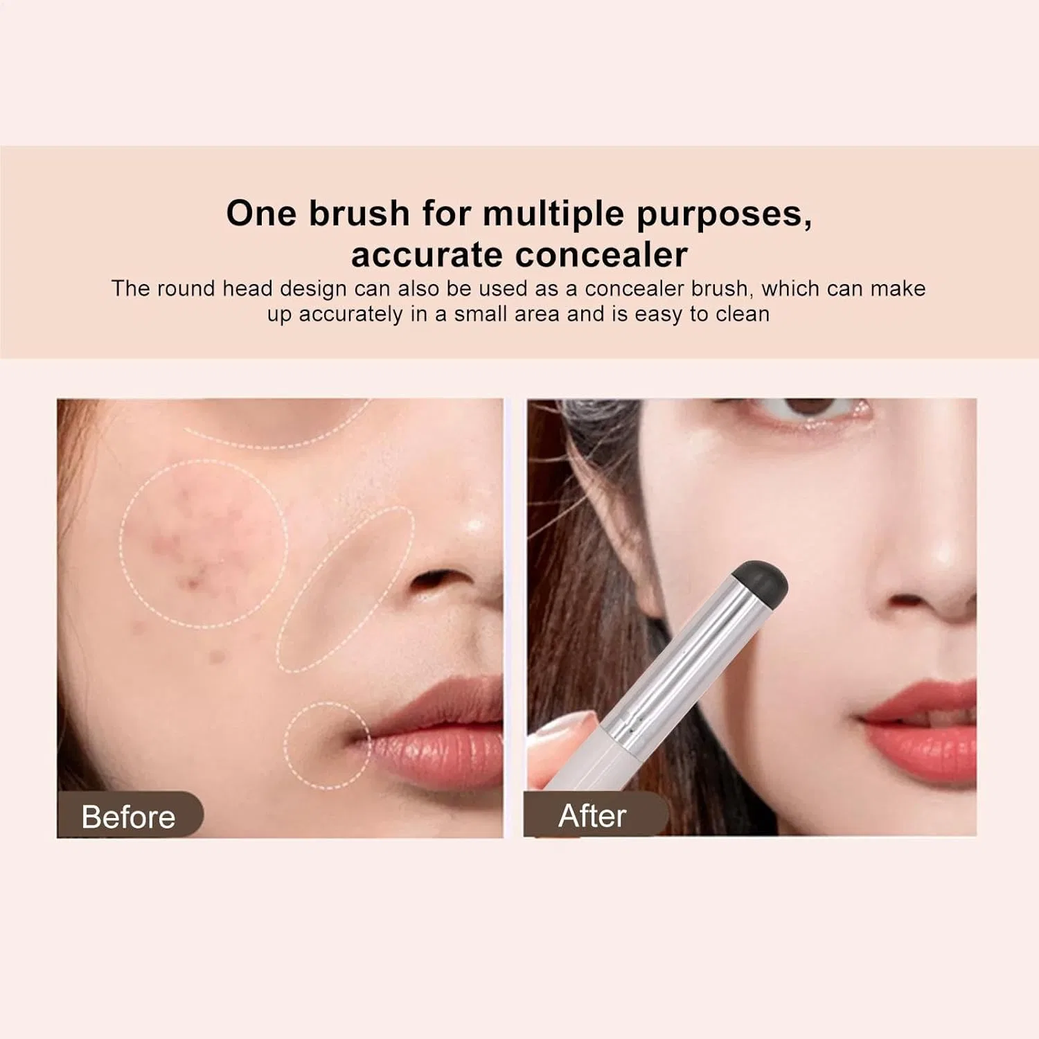 Силиконовая кисть для губ Mini Silicone Lip Brush, белый — фото 2