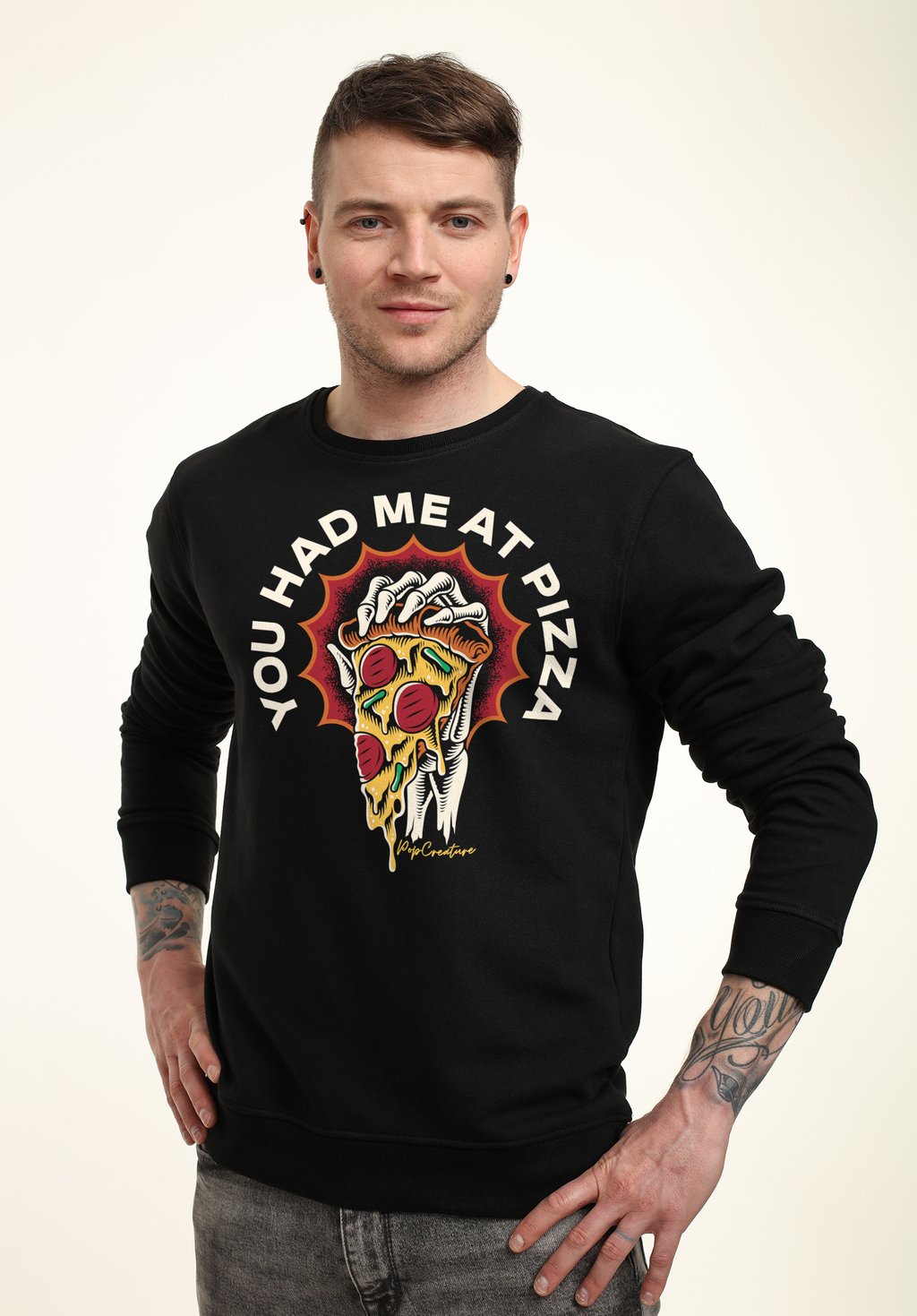 

Толстовка POP CREATURE HAD ME AT PIZZA Henry Tiger, черный