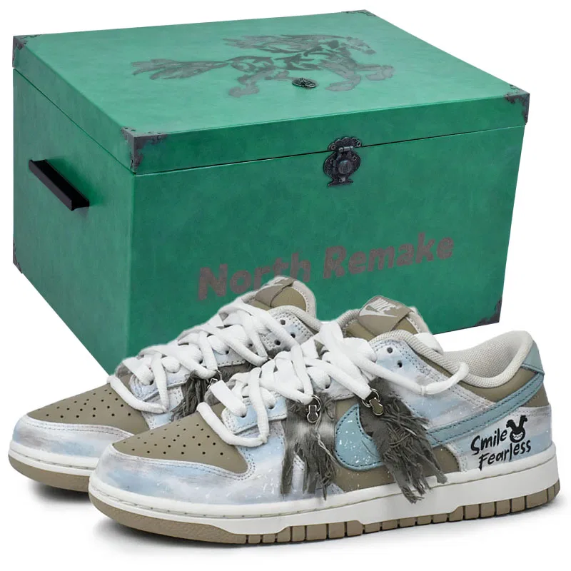 Кроссовки скейтбординговые низкие Nike Dunk Low Sea Breeze Fringe