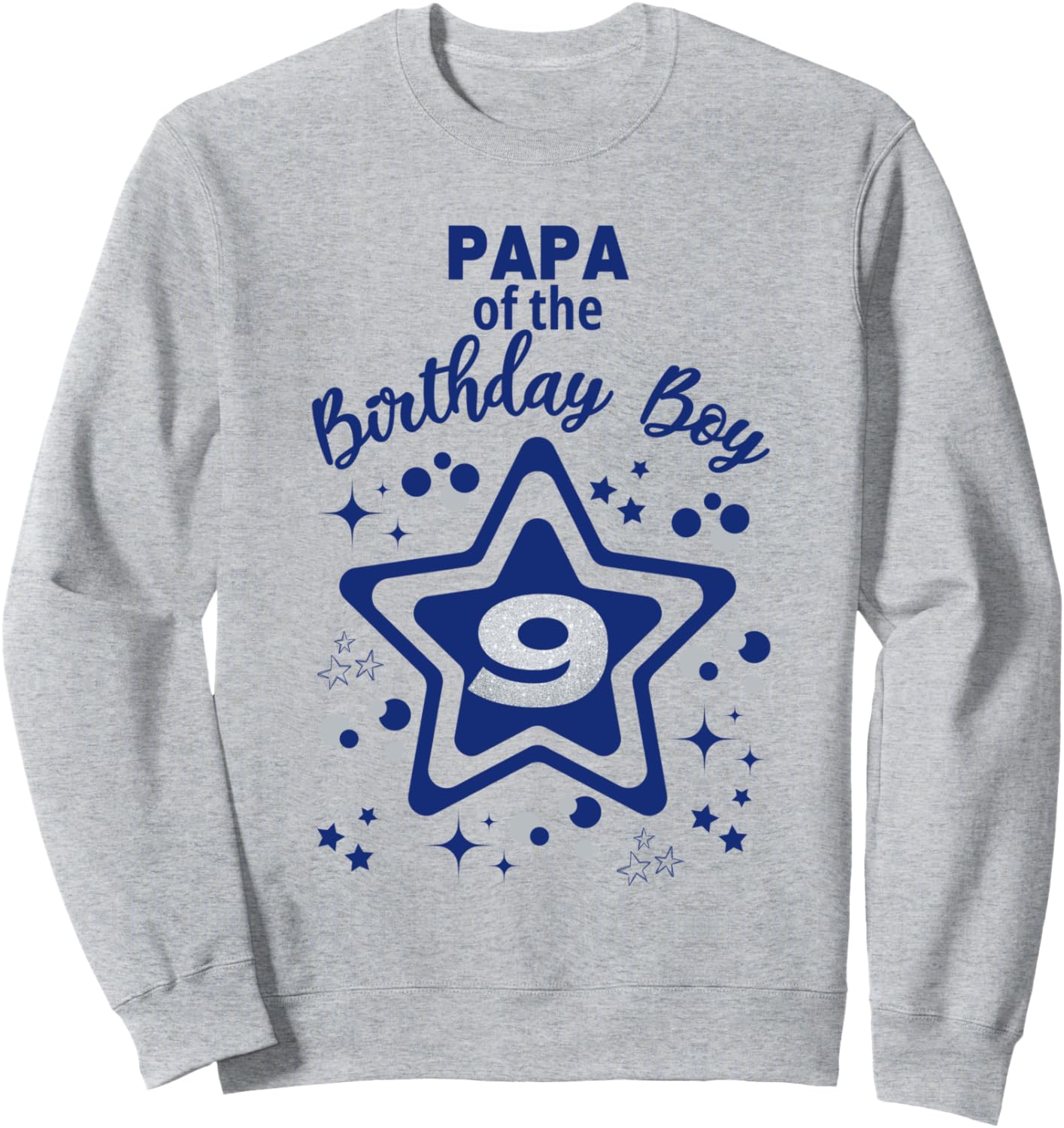 

Толстовка в синем стиле для папы именинника на 9-й день рождения Family Look Blue Style Theme Decorations Gifts