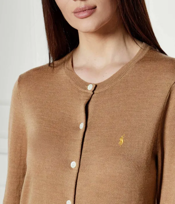 Шерстяной кардиган «Лунный» Regular fit Polo Ralph Lauren, бежевый — фото 4