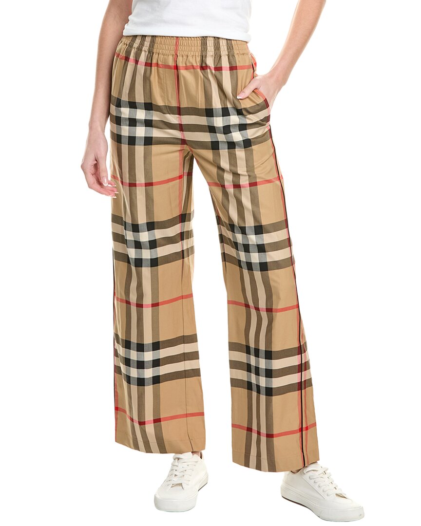 

Брюки Burberry в винтажную клетку, бежевый