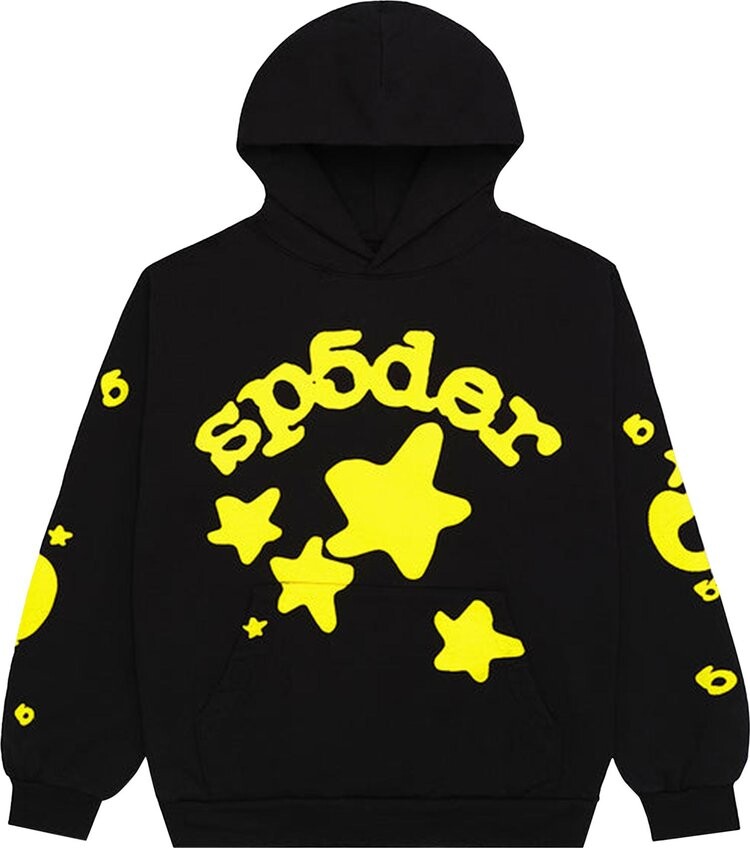 

Худи Sp5der Beluga 'Onyx/Yellow', черный