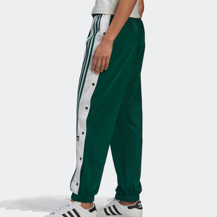 Трикотажные спортивные брюки женские темно-зеленые Adidas Originals — фото 4
