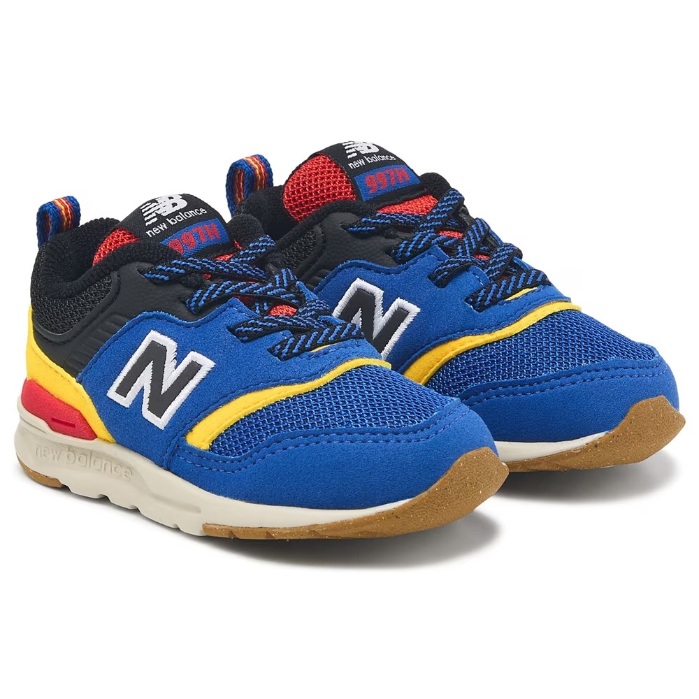 

Детские кроссовки 997h без шнурков в ретро-стиле от New Balance для малышей, синий/красный/желтый