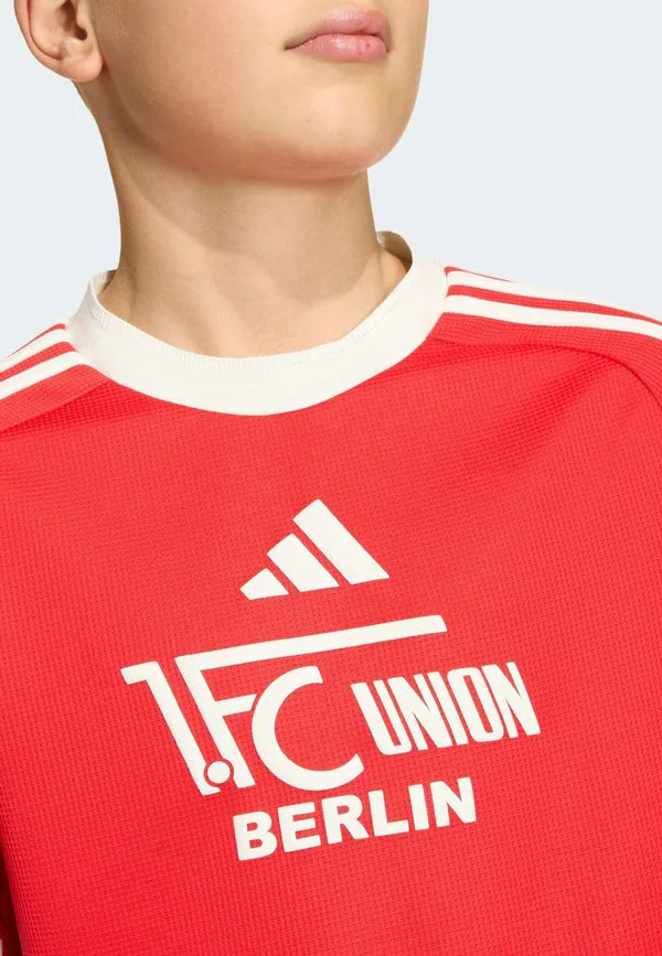 Футболка и клубная форма union berlin 4 Adidas Performance, Off White/Vivid Red — фото 4