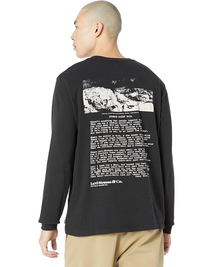 

Футболка Levi's Premium Vote Long Sleeve Relaxed Vintage Tee, цвет Caviar