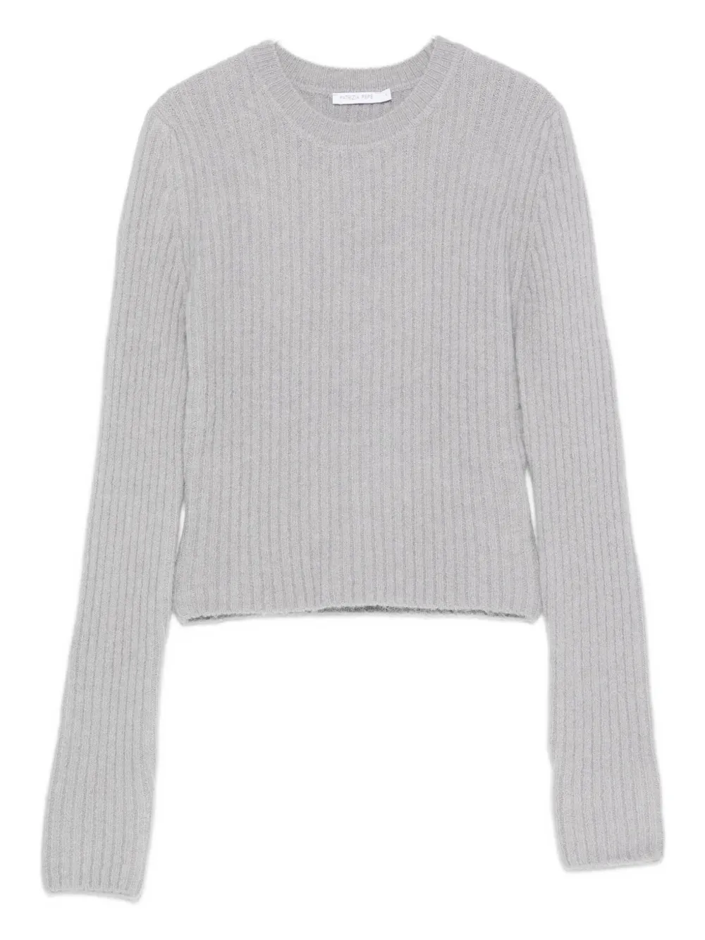 

Вязаный свитер с круглым вырезом Patrizia Pepe, серый