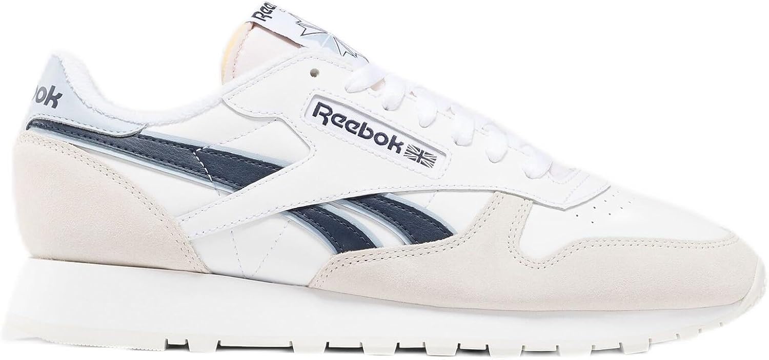 

Классические унисекс-кроссовки Reebok из кожи, Ftwwht/Purgry/Palblu
