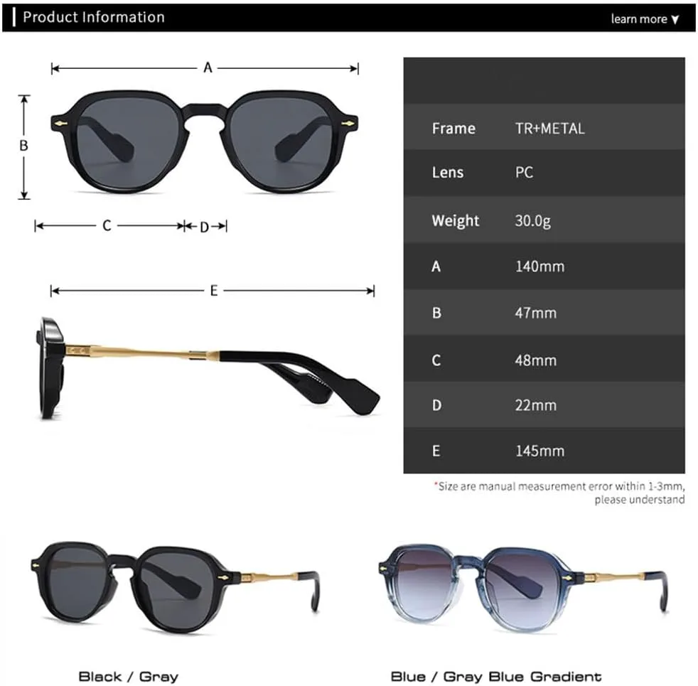 

Женские ретро-солнцезащитные очки овальной формы 2027 года с заклепками, градиентным затемнением и защитой от УФ-излучения UV400 MTZJH, Black Gray Gradient