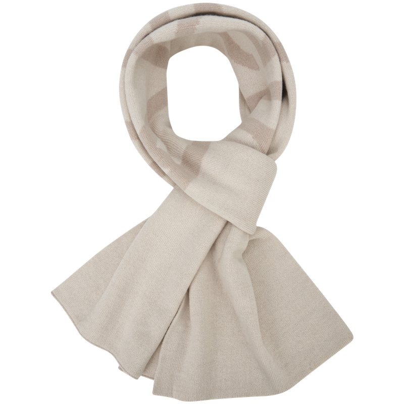 

Calvin Klein Шерстяной вязаный шарф, 67U-Chalk White/Castle Gray
