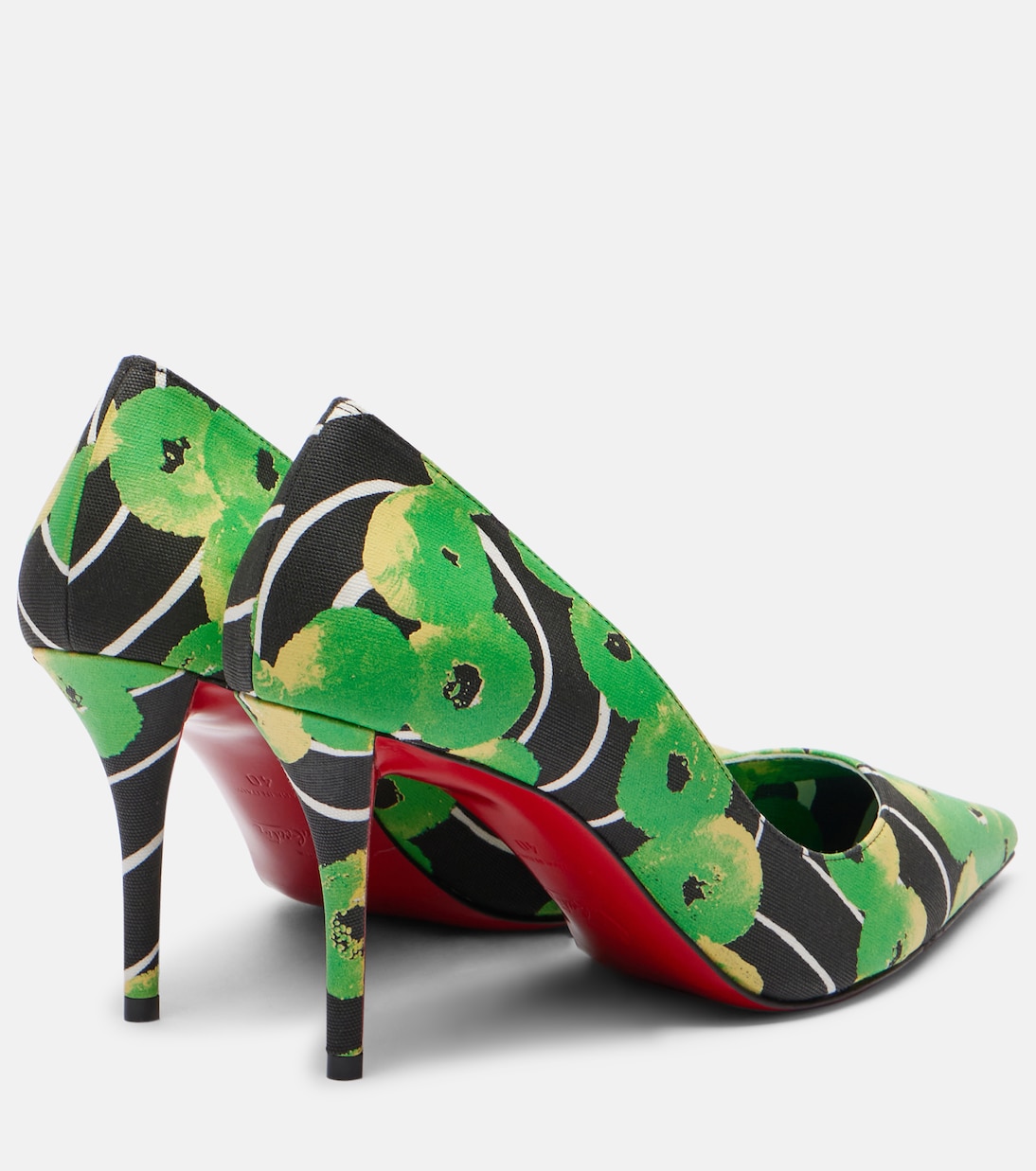 Туфли Miss Z 80 из печатного сатина Christian Louboutin, Multi Tropical/Lin — фото 2