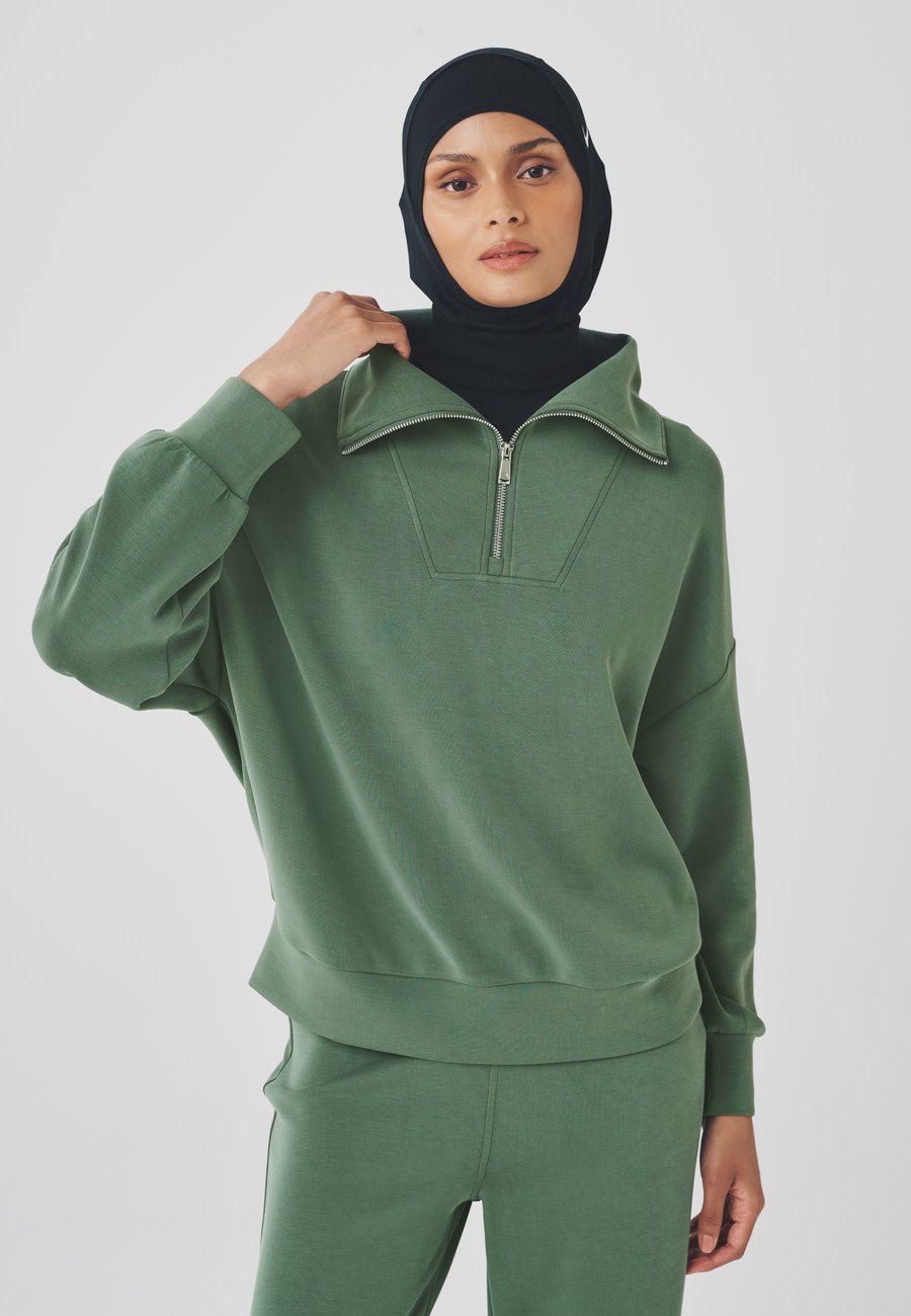 Толстовка Next ACTIVE QUARTER ZIP, Sage Green/Green