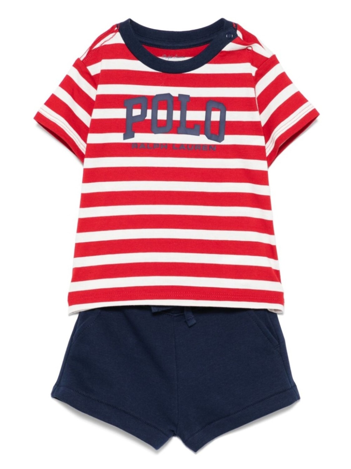 

POLO RALPH LAUREN KIDS комплект из футболки и шортов с логотипом, красный