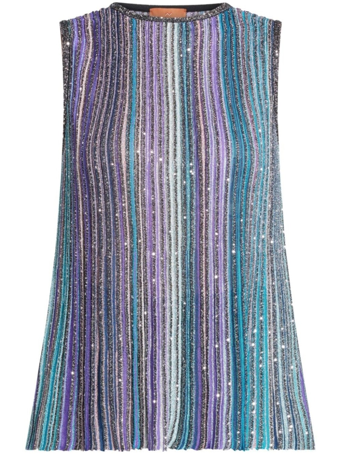 

Missoni плиссированный топ с пайетками, синий