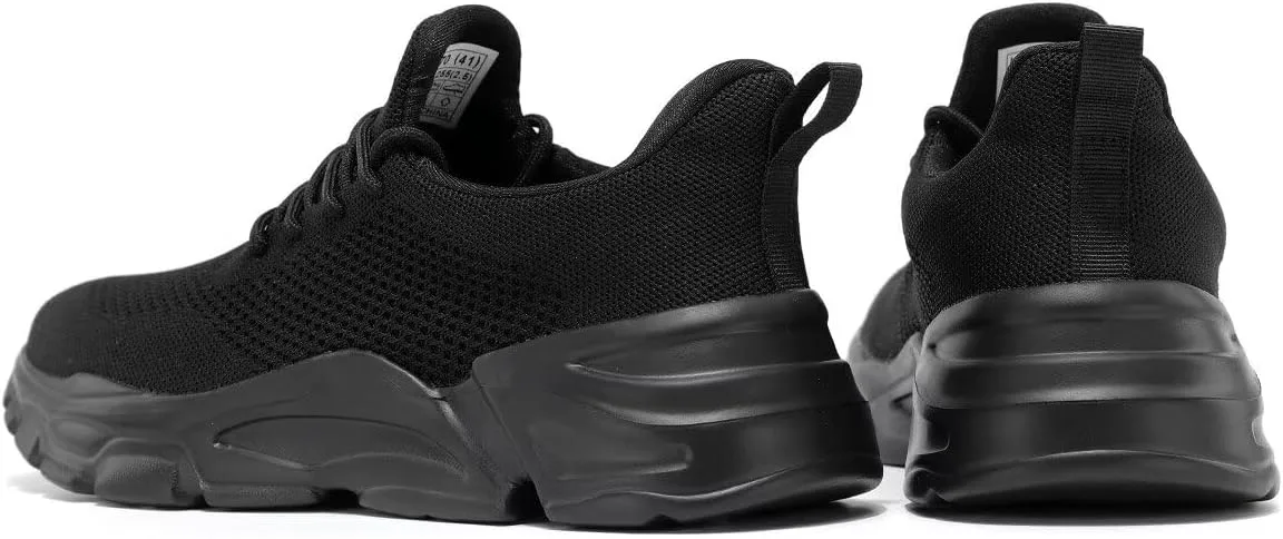 

Мужские слипоны для ходьбы, ультралегкие, дышащие, нескользящие кроссовки для бега, повседневная мода, сетчатые спортивные кроссовки для тренировок Wrezatro, черный