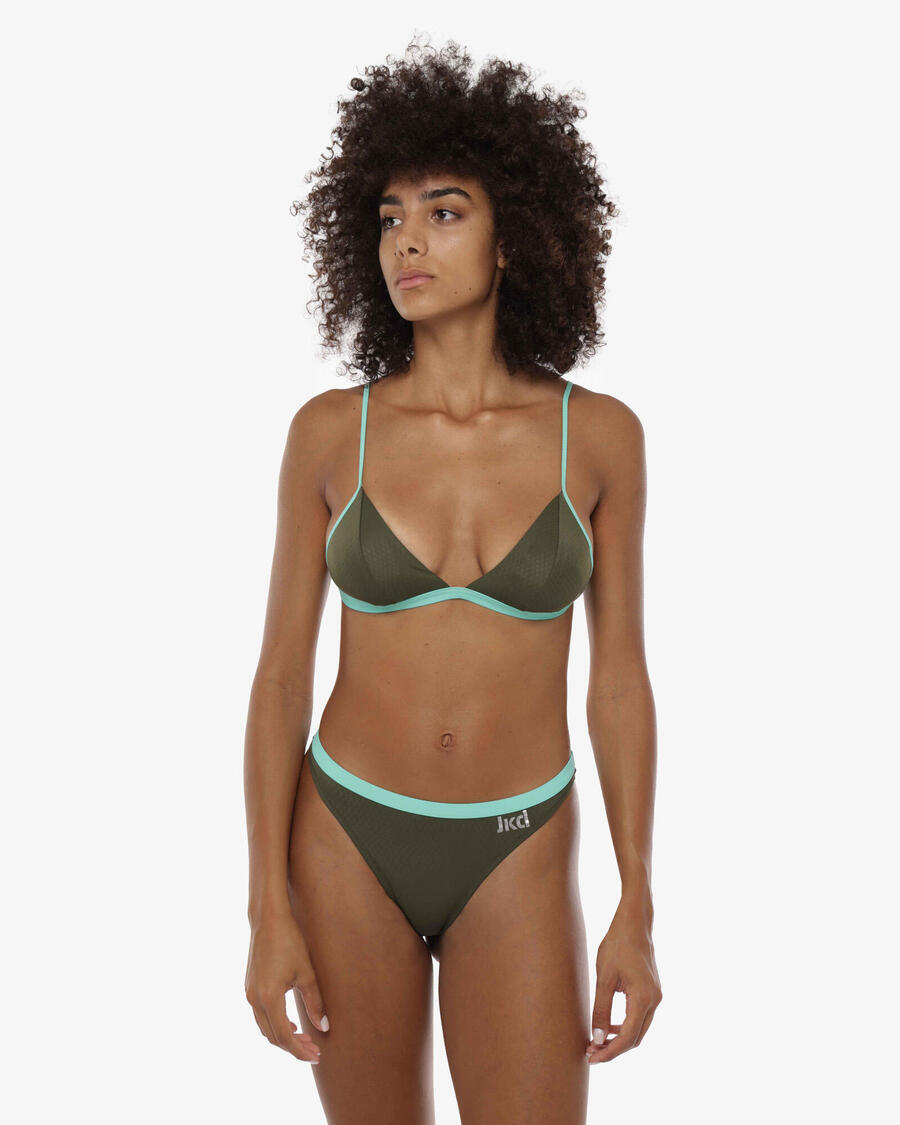 

JAKED Верх женского синтетического купальника цвета милитари-зеленый для плавания