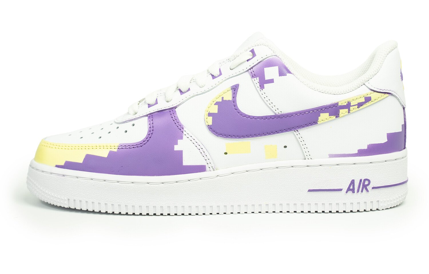 

Кроссовки для скейтборда Air Force 1 мужские с низким верхом белый/фиолетовый/желтый Nike