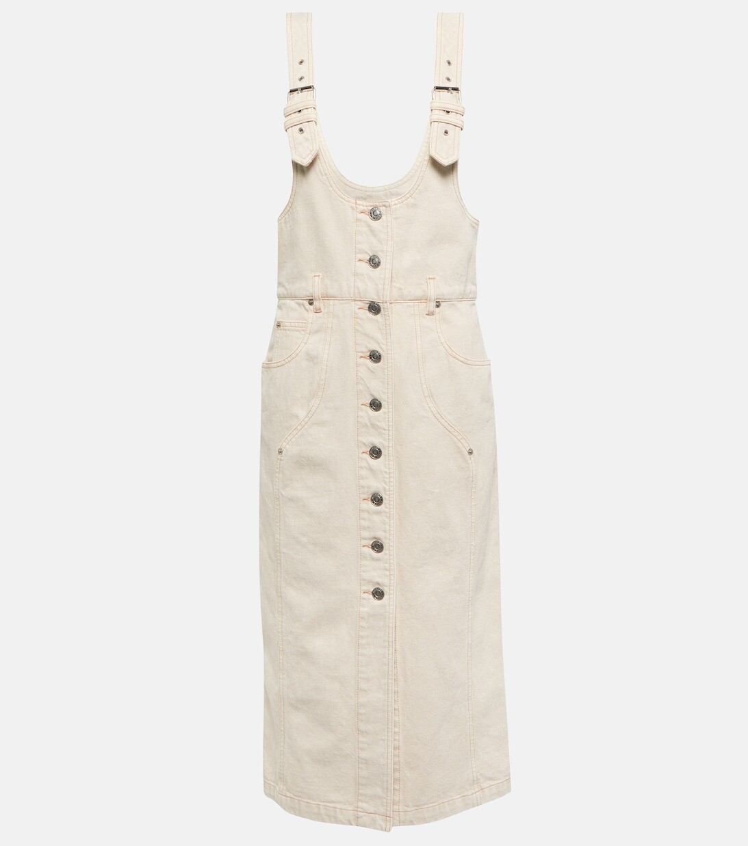

Платье мини из филиппинского денима MARANT ETOILE, нейтральный
