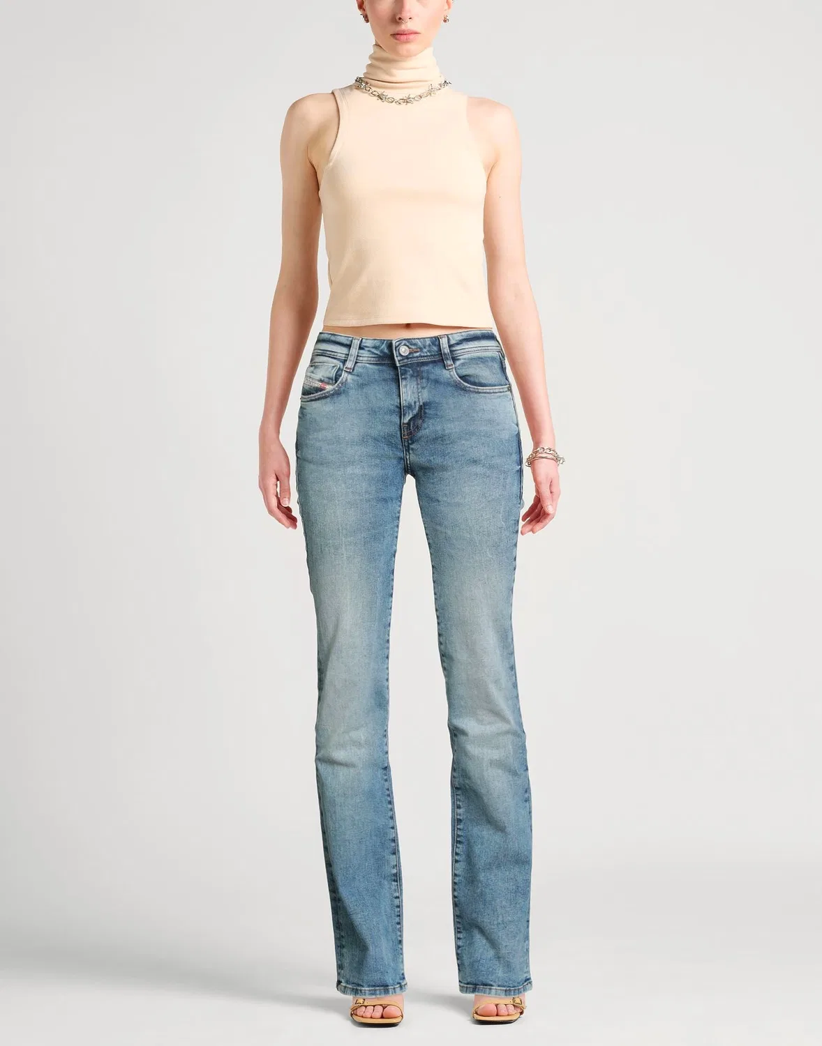 Джинсы boot-cut DIESEL синие — фото 2