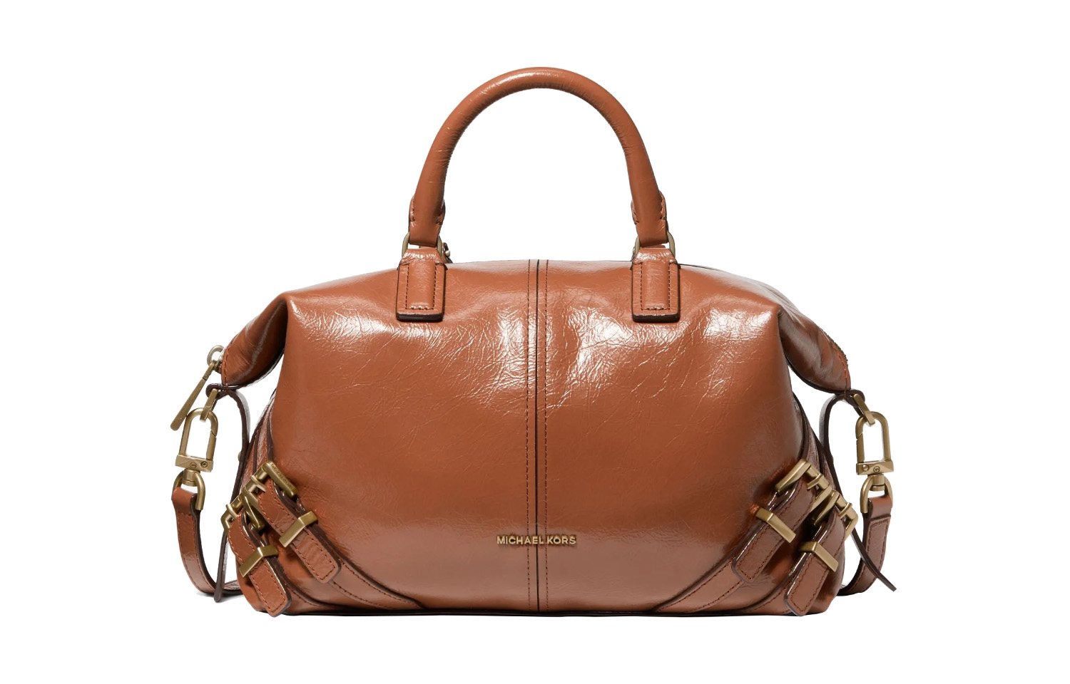 

MICHAEL KORS Даррингтон маленький кожаный портфель с эффектом кракелюра