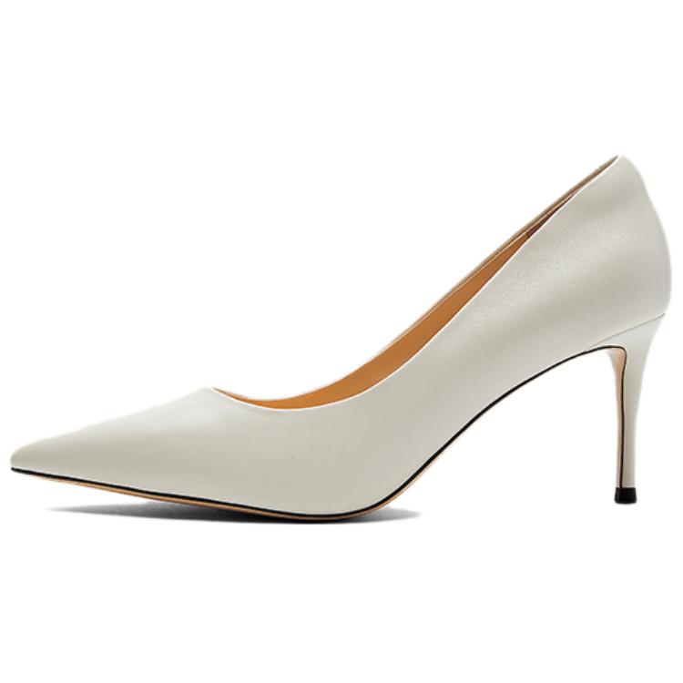 NINE WEST Стройные каблуки с острым носом на шпильке 7,5 см женские молочно-белые (овчина), цвет Milk White (Sheepskin)