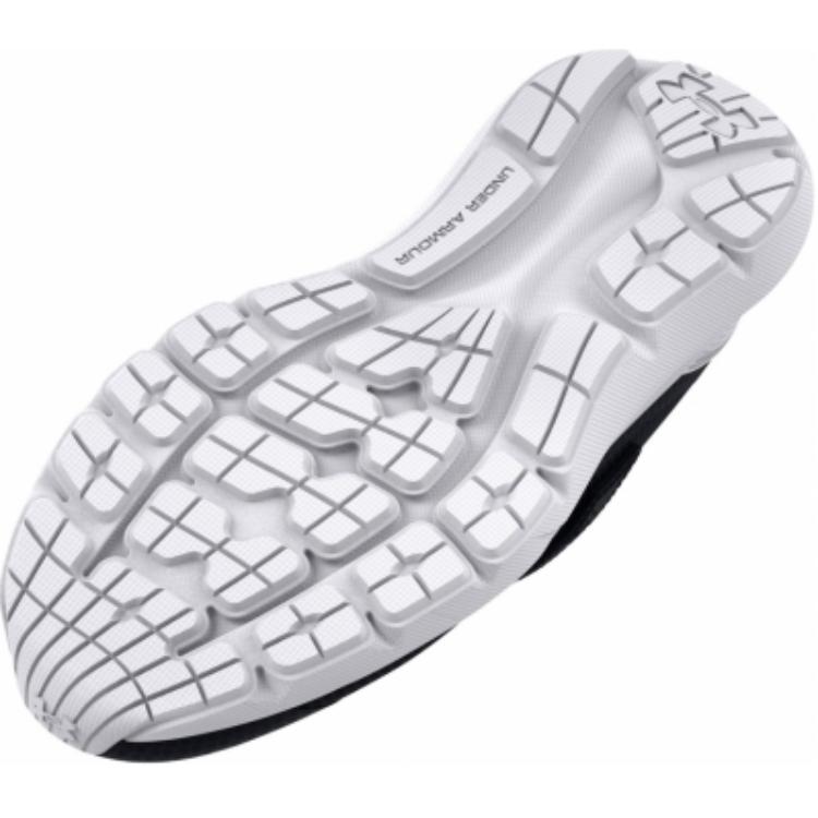Амортизирующие и дышащие низкие детские кроссовки Black White Kids' Under Armour — фото 4