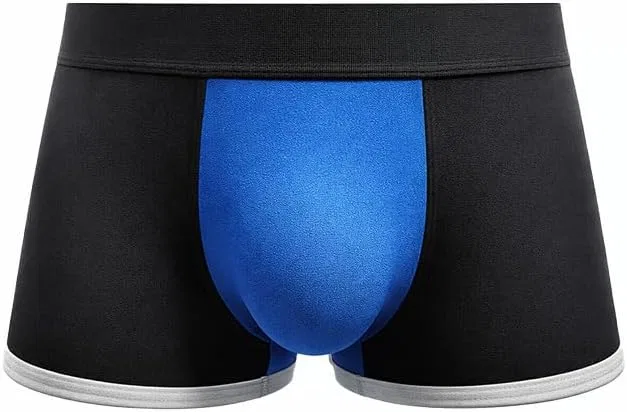 Боксеры с прилегающим карманом, хлопок, Black/Royal