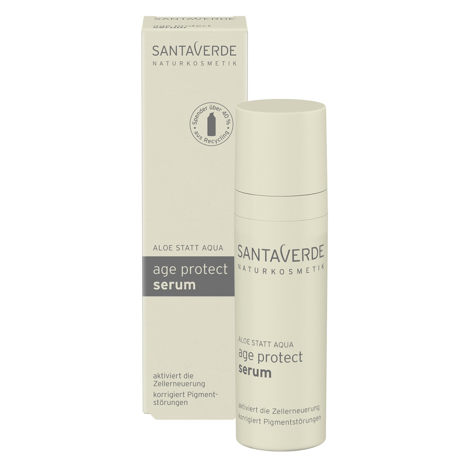 Сыворотка для лица aloe vera blüte age protect serum Santaverde, объем 30 мл — фото 3