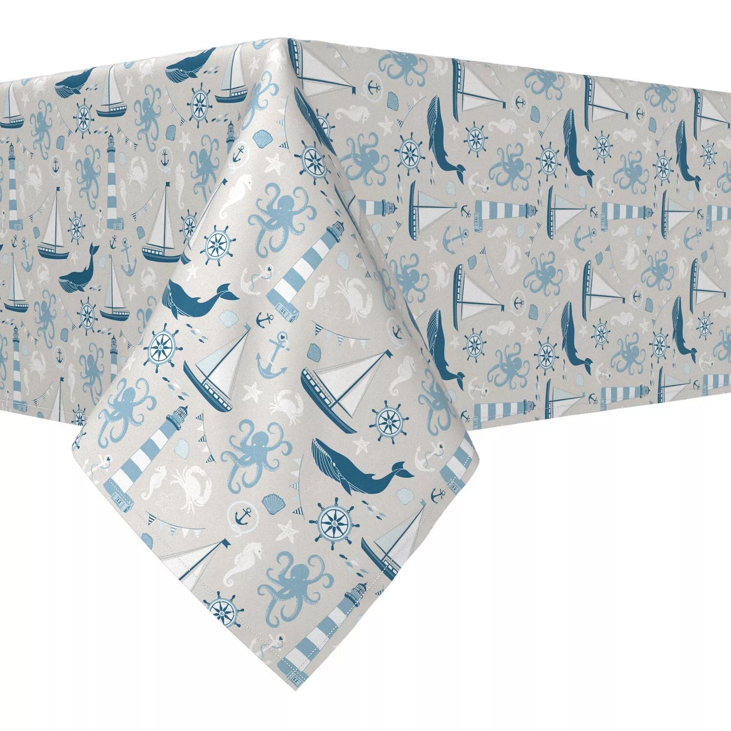 

Прямоугольная скатерть, 100% хлопок, 60х104", Стихия моря