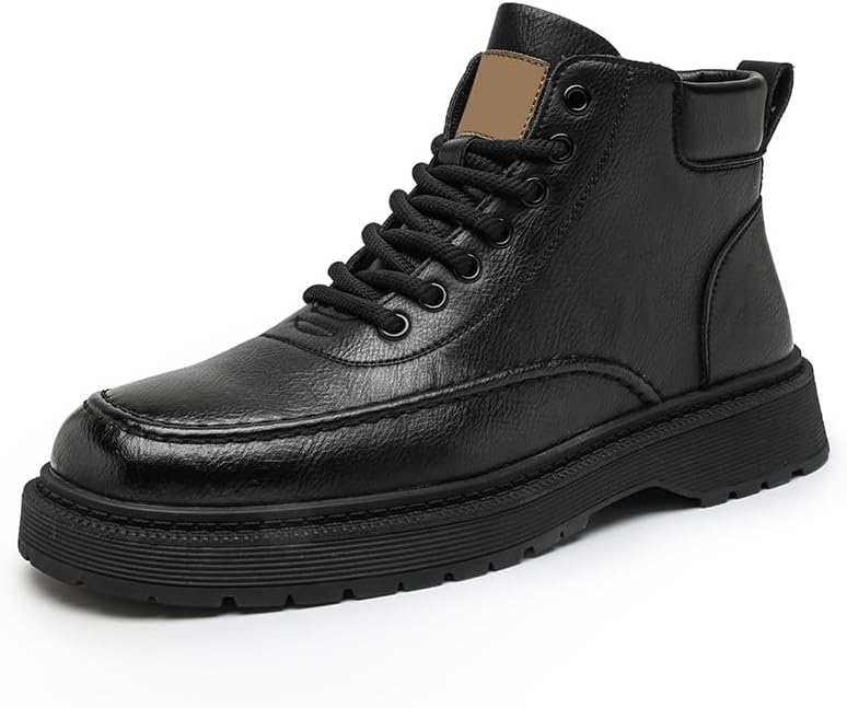 

Мужские ботинки Sfwarmart зимние высокие кожаные ботинки модные ботильоны деловые и повседневные кроссовки новые, черный