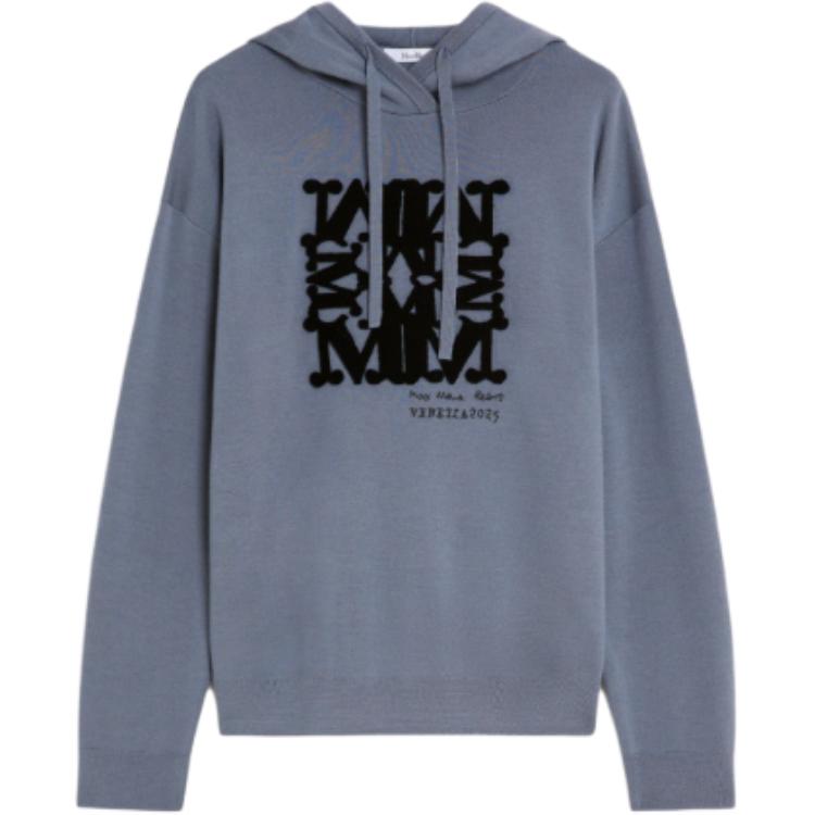 

Макс Мара худи с длинными рукавами и кулиской MaxMara, синий