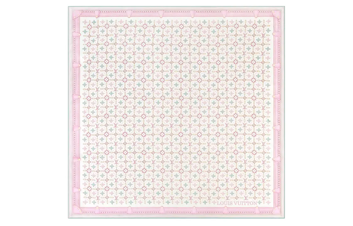 

LOUIS VUITTON Женский шелковый шарф, Pink