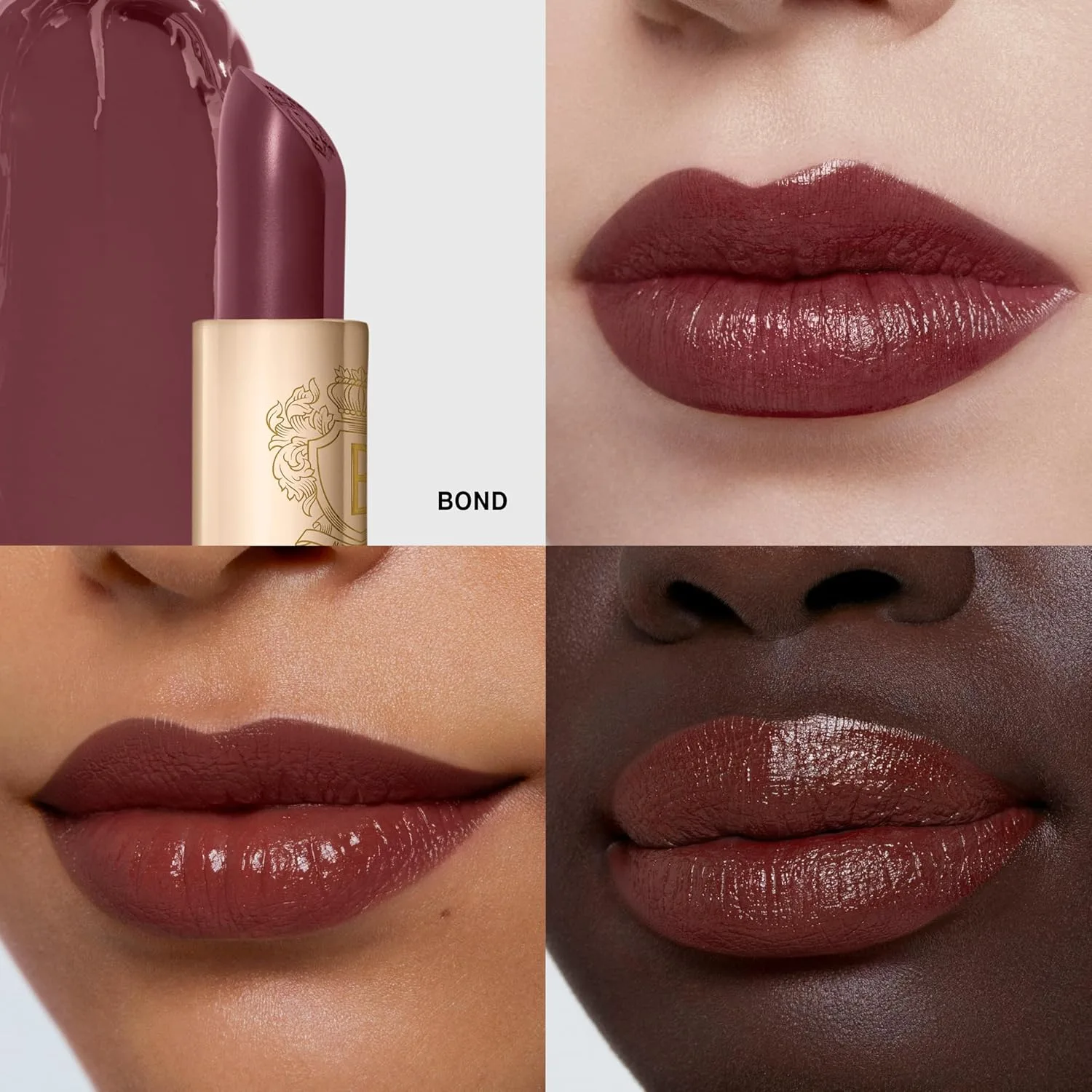 Помада Bobbi Brown Luxe | Яркая, ухаживающая за кожей помада для насыщенного сатинового финиша | Масло ромашки и воск из цветков жасмина, 0,12 унции, 20 Bond (Medium plum brown) — фото 2