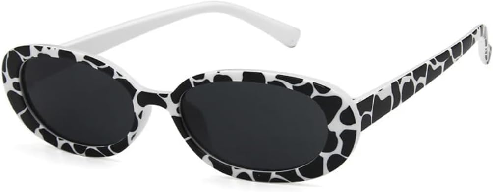 

Солнцезащитные очки с защитой UV400 | Овальные маленькие линзы конфетного цвета | Для женщин и мужчин, для занятий спортом на открытом воздухе и вождения DSVIGF, Milk Grey