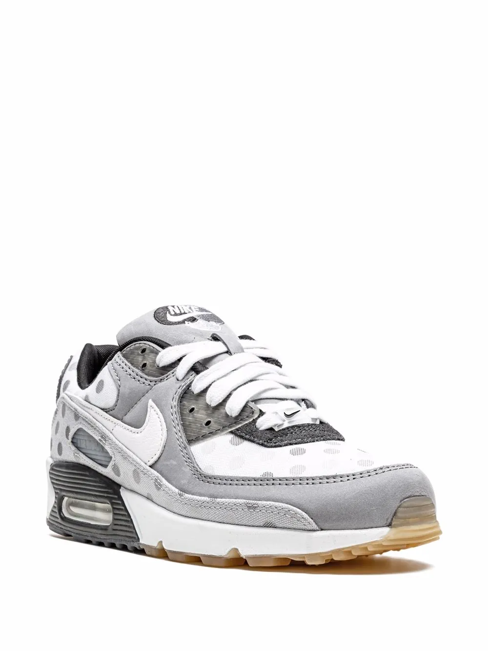 Кроссовки Air Max 90 Polka Dots - Grey Fog Nike, белый — фото 2