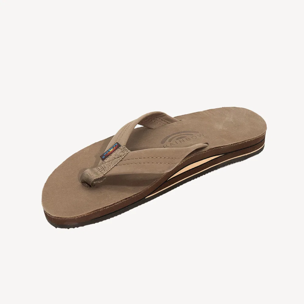 Мужские тёмно-коричневые вьетнамки Double Layer от Rainbow Sandals — фото 3