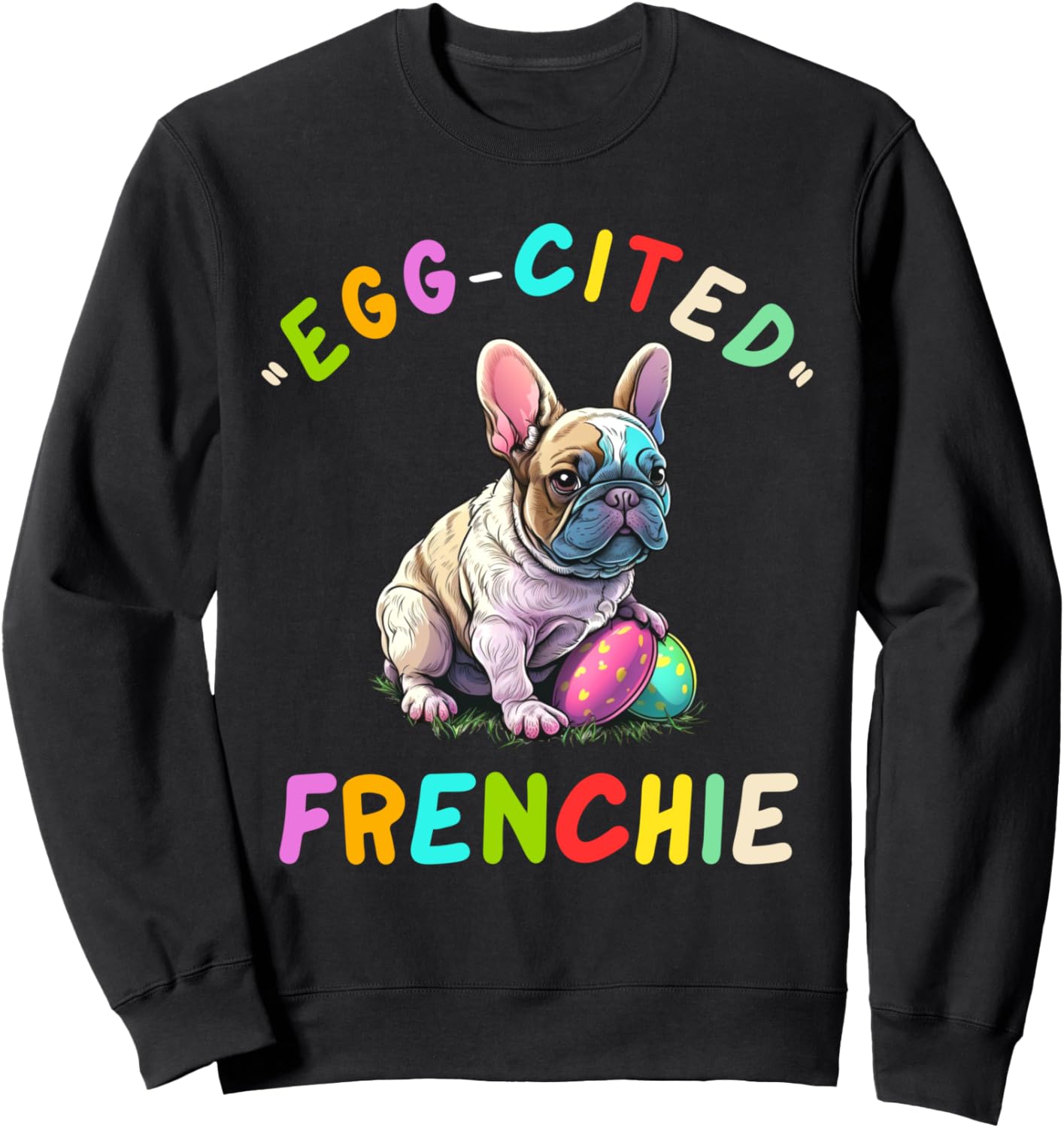 

Забавная толстовка с пасхальным рисунком в виде пасхального яйца, для любителей французских бульдогов, черная, размер S French Bulldog Fun At Chocolate Egg Hunt, Черный, Забавная толстовка с пасхальным рисунком в виде пасхального яйца, для любителей франц