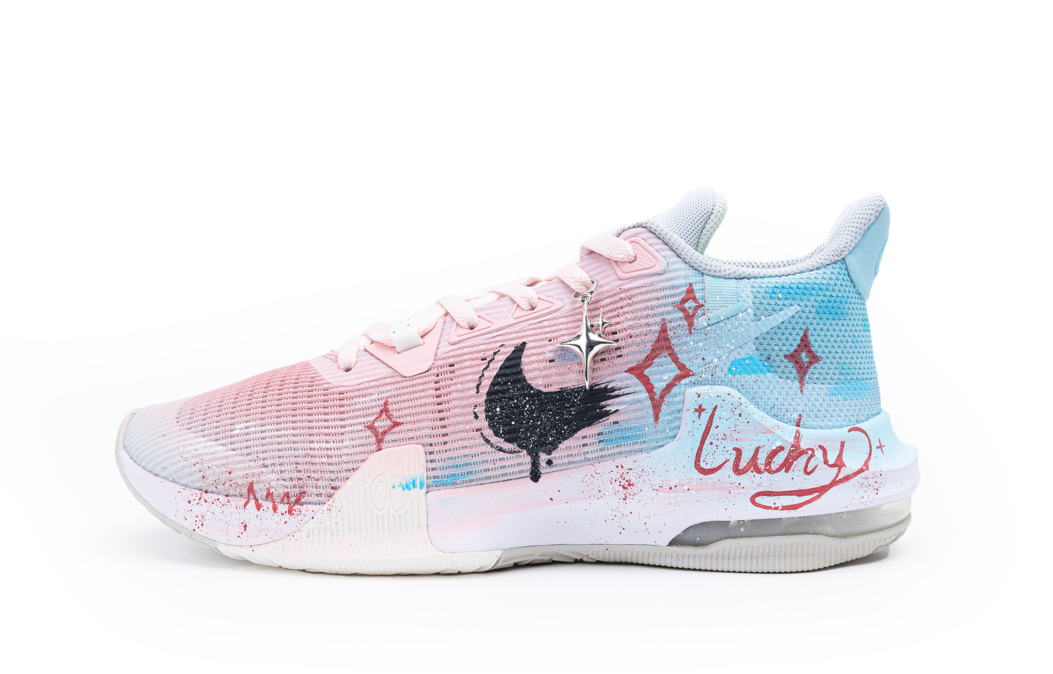 

Nike Мужские баскетбольные кроссовки Air Max Impact Neon Heartbeat с устойчивостью к истиранию низкие розово-голубые, цвет Pink Blue