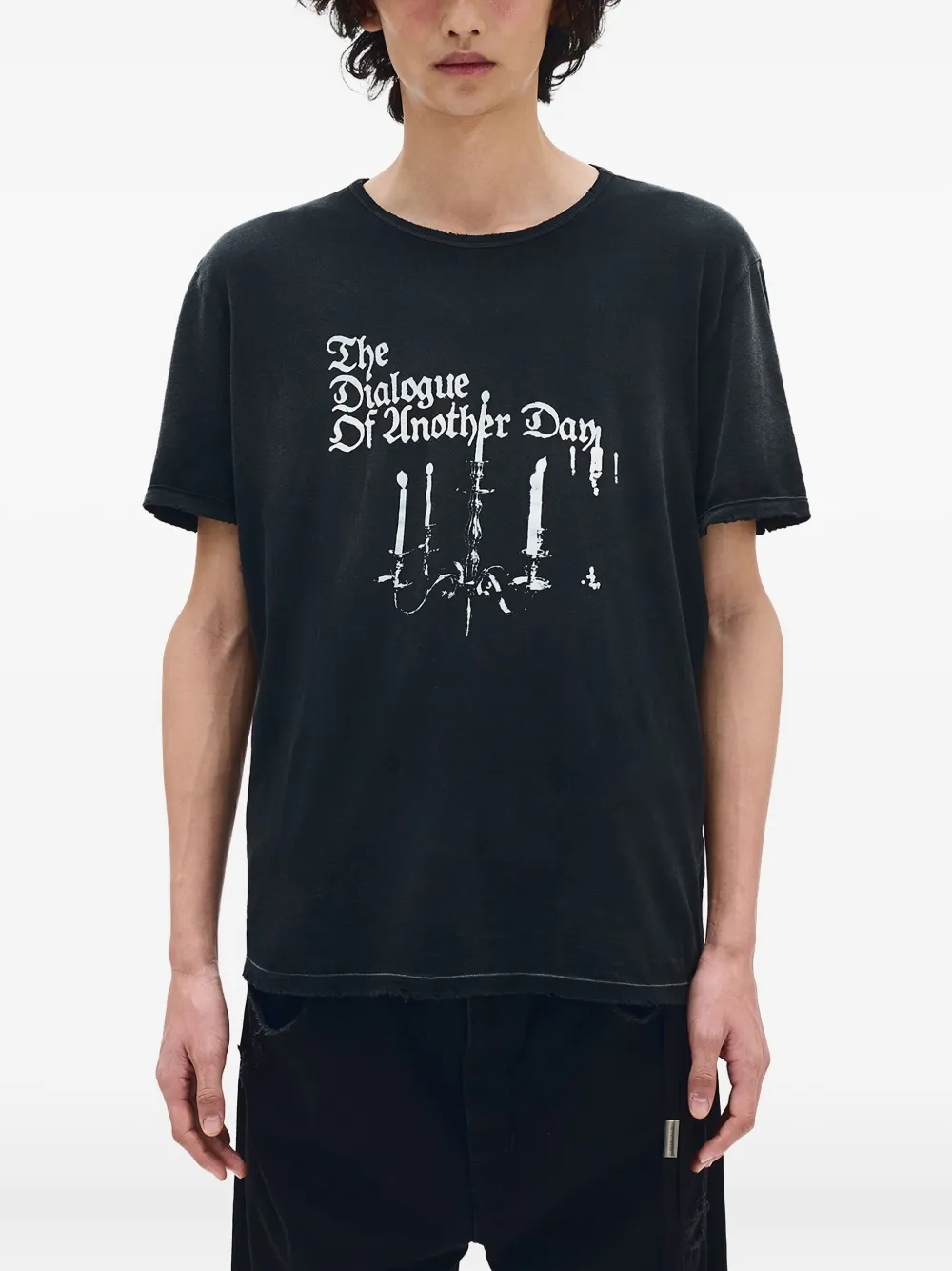 

Футболка с принтом «Люстра» Ann Demeulemeester, черный