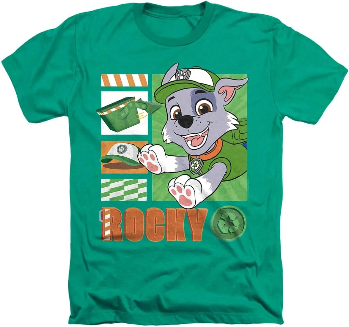 

Футболка Popfunk Paw Patrol Rocky Action Icon Unisex Adult Heather