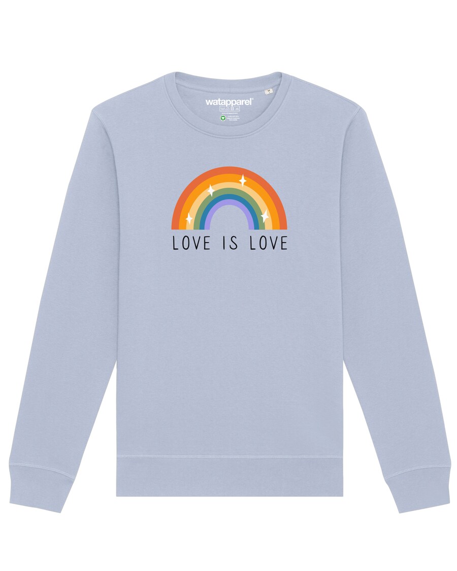 

Толстовка Watapparel Love is Love, светло-синий