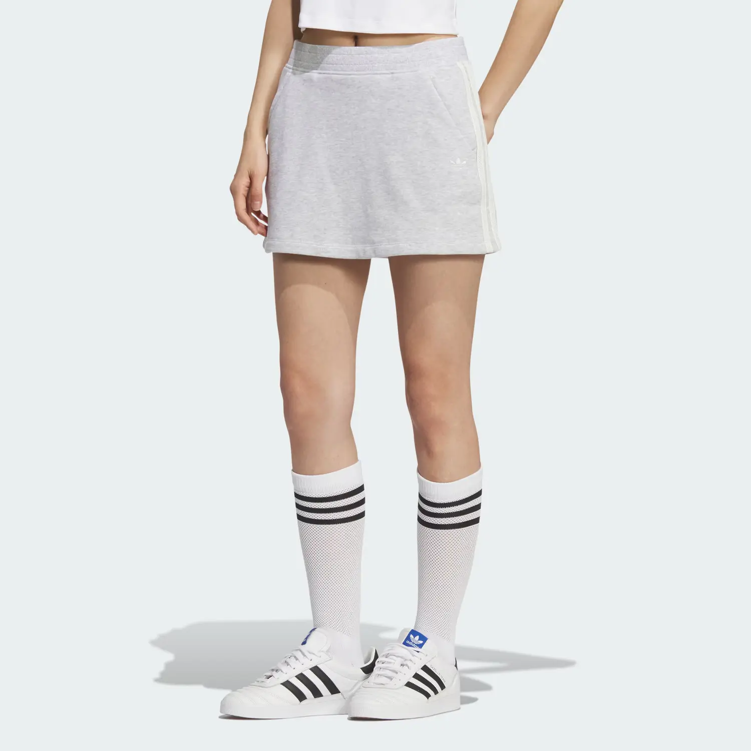 SS25 Повседневные короткие юбки Women's Adidas Originals, серый — фото 3