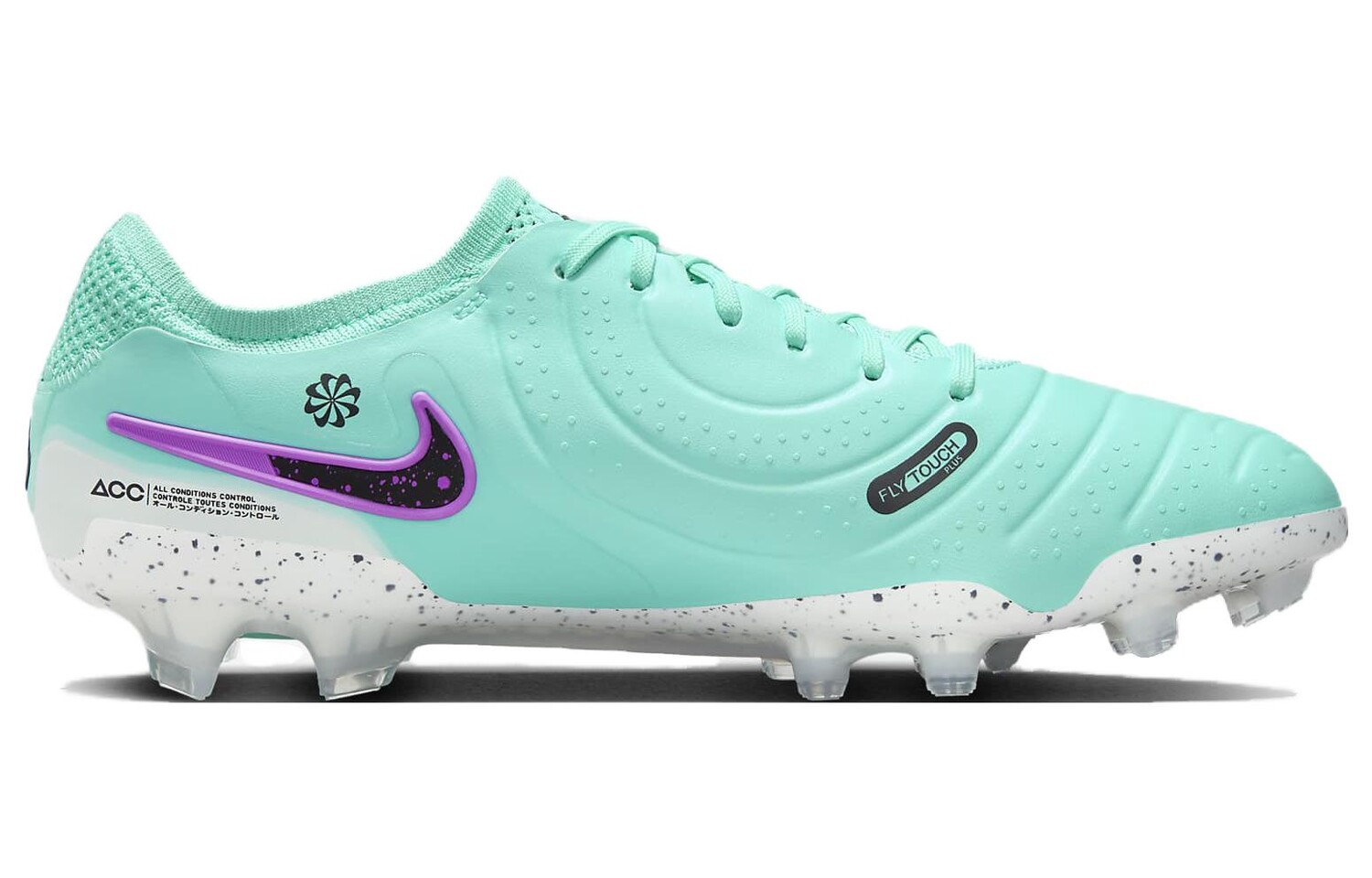 Nike Tiempo Legend 10 Футбольные бутсы Мужчины, Фиолетовый/Зеленый — фото 2